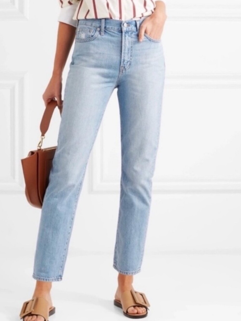 Madewell The Perfect Summer Jeans Light Blue Straight-Leg High-Rise Jeans